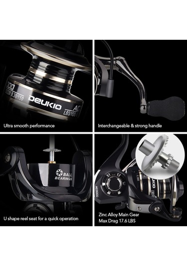 Gajeena Deukio Ac7000 Metal Trolling Makinesi - 5.2:1 Dişli Oranı, 17.6lb Sürtünme Gücü, Cnc Alüminyum Bobin, Dayanıklı Tüm Metal Konstruksiyon