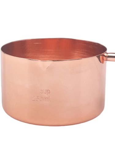 Homyl Paslanmaz Çelik Ölçme Kabı Çok Amaçlı Süt Evine 250-ml Bakır
