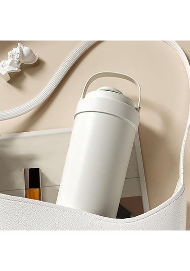 Skycity 500ml Seramik Termos Bardak: Sıcak/sojuk Saklama, Damlacık Önleme, Dışarda, Ofiste Ve Seyahatte Kullanım İçin Taşınabilir Kupa Beyaz