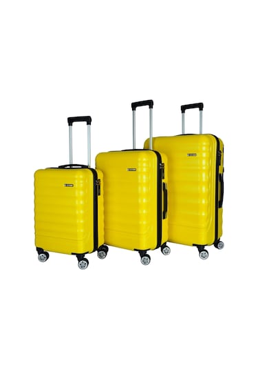 Vegmann Delphin Sarı 3 Lü Valiz Seti Sarı