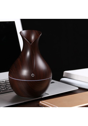 Leezsing Evde Kullanıma Uygun Sessiz Ultrasik Aromaterapi Makinesi, Nemlendirici Ve Hava Temizleyici, Kumşuk Ahşap Desenli, Uzaktan Kumanda İle Kontrol Edilebilir
