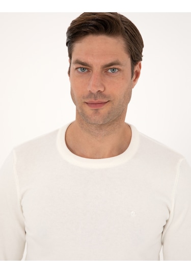 Pierre Cardin Erkek Ekru Kazak /triko 50315509-vr019 Ekru