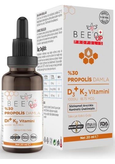 Beeo Up %30 Propolis D3+K2 Damla 20 ML