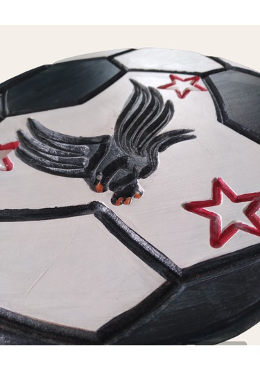 Beşiktaş Fanatik El Yapımı Ahşap Tabure