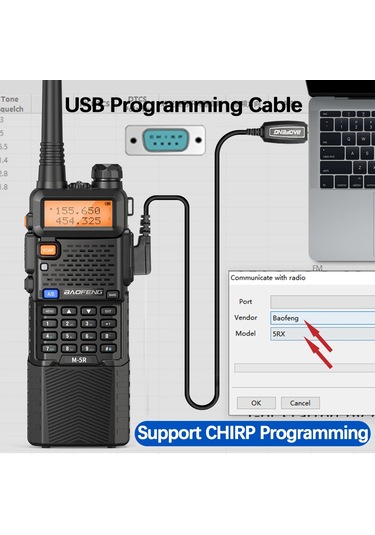 1 Adet Baofeng M-5r 8w Walkie Talkie 3800mah Pil Çok Bant Am Tip-c Kopya 1 Add Base Charger