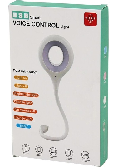 Usb Smart Voıce Control Light Sesli Işık Ayarlı Mini Yuvarlak Usb 16 Ledli Lamba Akrobat Kollu 2w 5v Çok Renkli