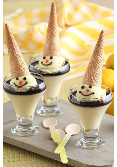 Lav Frosty Ayaklı Cam Dondurmalık - Puding Kasesi 2 Li