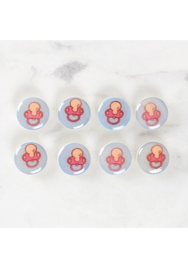 Loren Crafts 8'li Emzik Düğme - 1013