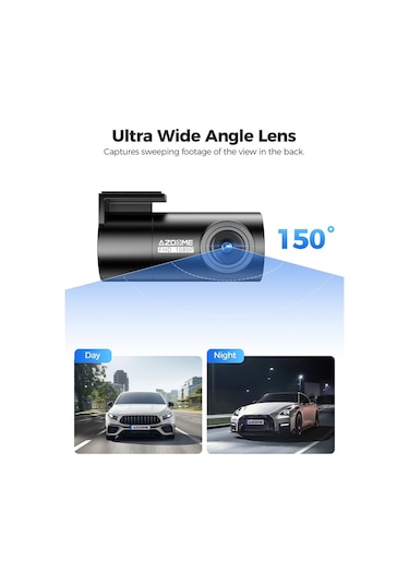 Azdome M300s 1080p Arka Kamera 150 Geniş Görüş Kayıt