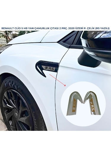 Ebal Otomotiv Renault Clio 5 HB Krom Yan Çamurluk Çıtası 2 prç. 2020 P.ÇELİK