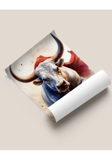 Çerçevesiz Poster Dijital Baskı Boğa "hür" - 50x70