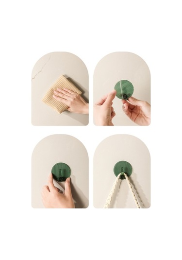 Besthome1 4'lü Güçlü Yapışkan Kancası, Duvarı Delmeden Askee, Banyo Mutfak İçin Askı Çözümü Diğer
