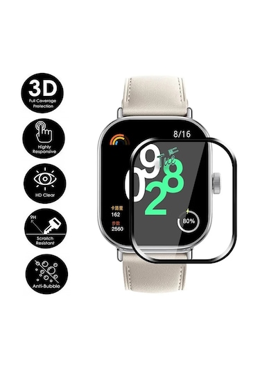 Xiaomi Redmi Watch 4 Pmma Ekran Koruyucu 3d Kavisli Full Kaplama
