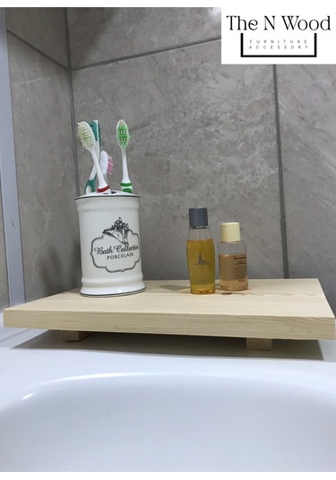 The N Wood Ahşap Ayaklı Kesme Tahtası & Sunumluk Standı