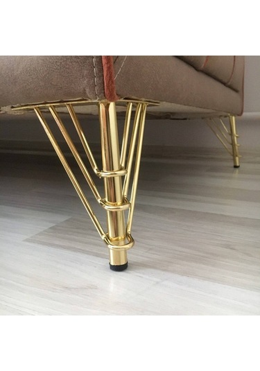 18 Cm Venüs Model Gold Metal Mobilya, Dolap, Koltuk, Tv Ünitesi Ayakları 4 Adet