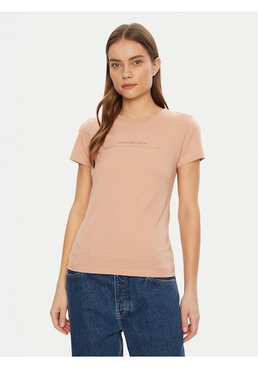 Calvin Klein Calvın Kleın Kadın T-shırt J20j224990-tgw J20j224990-tgw Pembe Pembe