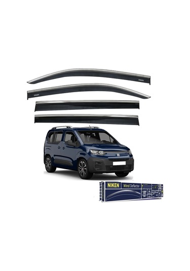 Yeni Fiat Doblo 2023 Sonrası Kromlu Cam Rüzgarlığı 4lü