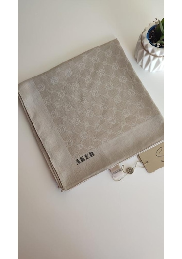 Aker Elegance Monogram Eşarp 001 Antrasit