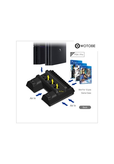 Playstation 4 Pro/slim Çok Amaçlı Şarj Istasyonlu Fanlı Soğutucu Stand