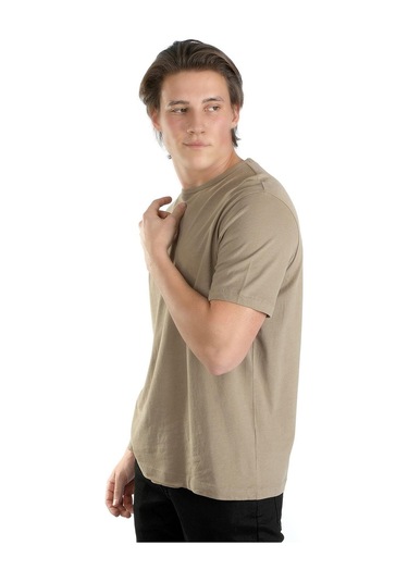 Lee Cooper Marelo Erkek O Yaka T-shirt Vizon-17925-vızon Vizon