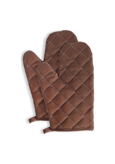 Yanmaz Ve Isıya Dayanıklı Fırın Eldiveni 2 Eldiven Kahverengi
