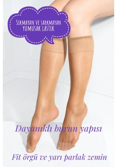 Rossey Parlak Fit(15 D) Dizaltı Çorap