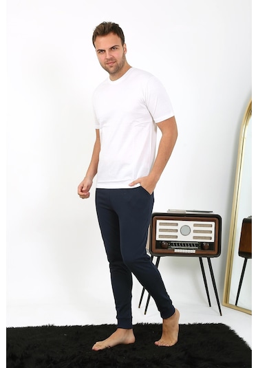 Akbeniz Erkek Pamuk Tek Alt Pijama Lacivert 27551