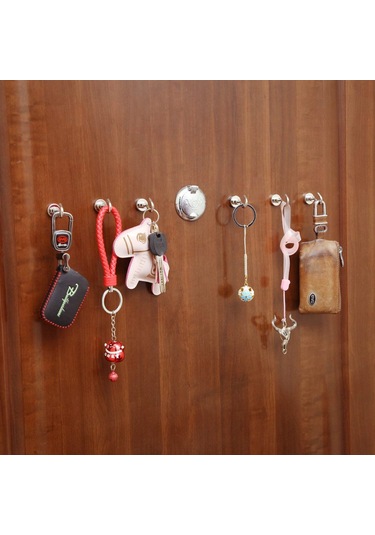 10 Adet 16 MM Pot Mıknatıs - Güçlü Neodyum Askı Kanca Mıknatıs N11.6991