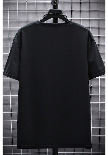 Erkek La California 1987 Baskılı Oversize Tshirt Siyah