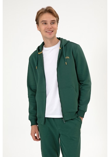 U.s. Polo Assn. Erkek Koyu Yeşil Hırka Örme 50313755-vr079 Koyu Yesıl