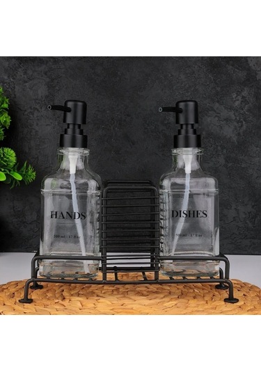 Mien Sıvı Sabunluk 2 Li Standlı Siyah 2116420-b