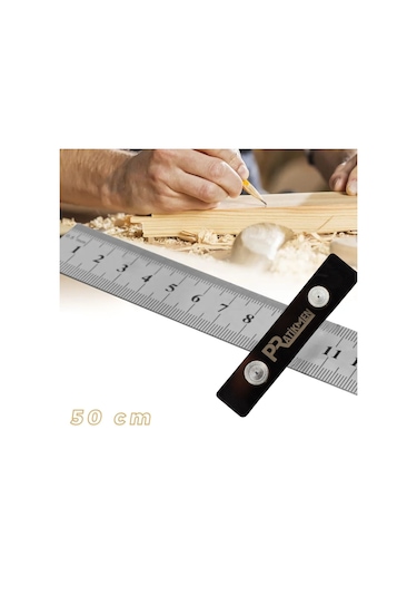 Hassas Ayarlanabilir Çizme, İşaretleme Ve Sabitleme Cetveli 50 Cm