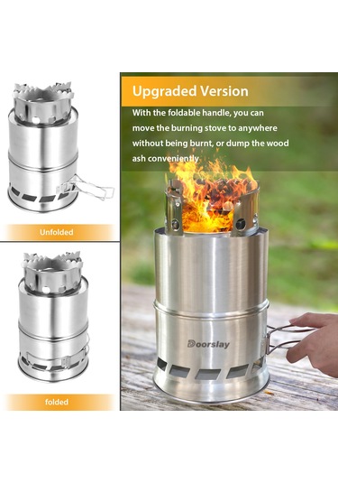 Ranyeek Kamp Füme Mangal Ocağı: Çift Duvarlı Çelik Yapı, Içten Havalandırma, Fırça Kafası Ve Kül Tepsisi İle Taşınabilir Doğal Yakıtlı Isıtıcı Çok Renkli