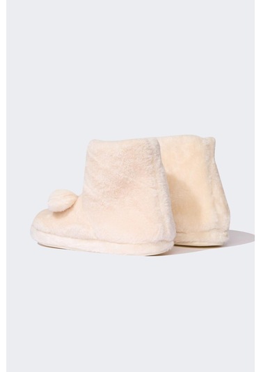 DeFacto Kız Çocuk Düz Taban Panduf D3444A824WNBG47 Bej