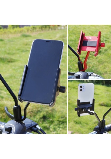 Cyclıngbox-yükseltilmiş Alüminyum Alaşım Bisiklet Cep Telefonu,ya18857tc-3 Gri