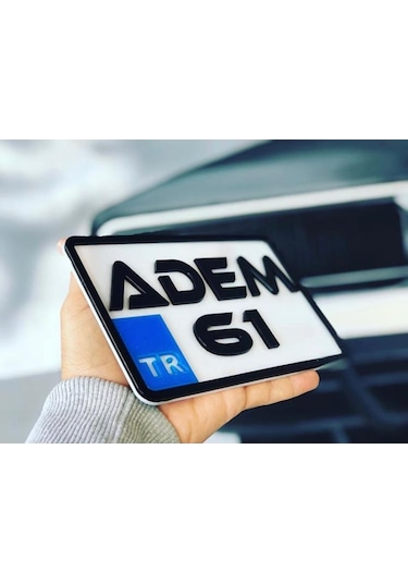 Appcity Isme Özel Kabartma Pleksi Dekor Motor Plaka 456486229