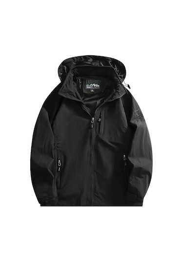 Erkek İlkbahar Ve Sonbahar Kapüşonlu Ceket Yeşil