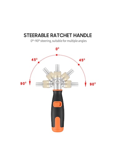 10'u 1 Arada Çok Uçlu Cırcır İki Yönlü Cırcır Tornavida