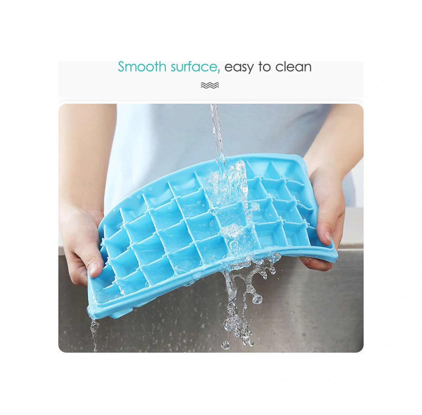 Geeroyoo Ev Ve Bar Kullanıma Silikon Ve Pp Malzeme 36 Hücre Kapaklı Buzluk Mavi Renkli Buz Kutusu Çok Renkli