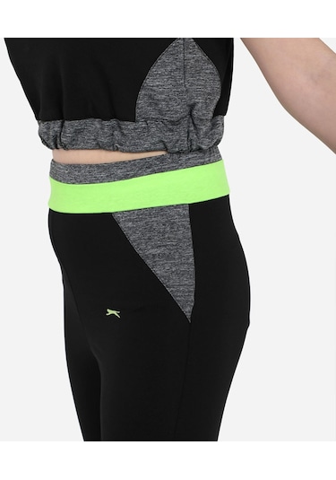 Slazenger DESI IN Kız Çocuk Tayt Takım Siyah