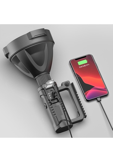 W590 El Feneri Usb Şarj Edilebilir Güçlü Fener 4 Farklı Mod