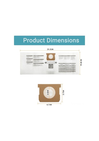 Qingmipy 8 Adet Yüksek Verimli Tek Kullandım Filtre Çantası - 5-8 Galon Shop Vac İçin Uyumlu E Tipi 90661/9066133, H Tipi 90671/9067133, Vf2004, Vhbs Vdbs