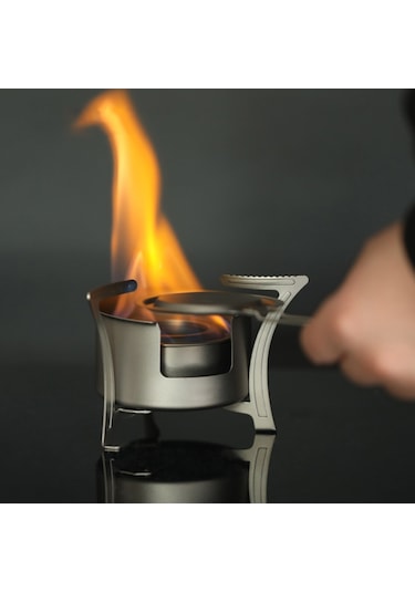 Vkemall Yeni Wst065-2 Saf Titanyum Alkol Sobası Yangın Söndürme Kılıfı İle Gümüş