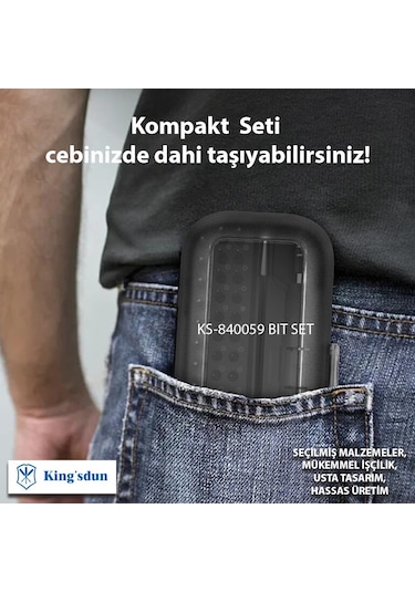 Kingsdun 48 Parçali Tasinabilir Mini Tornavida Seti Ks-840059