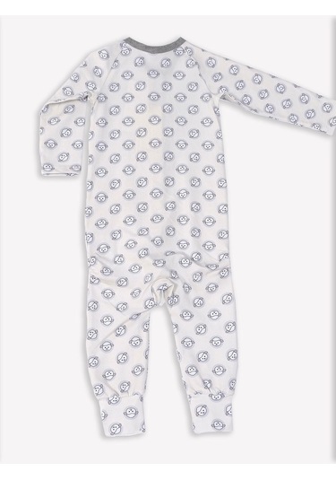 Ozmoz Kuzu Baskılı Organik Bebek Tulum - Sd715 Çok Renkli