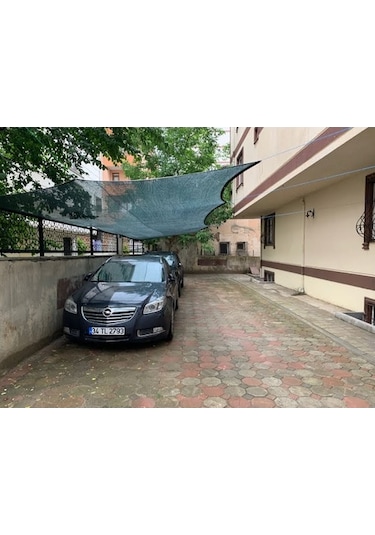 Morilu Balkon Gölgeliği - 55'lik Yeşil File - Şeritli Halkalı - Otopark Gölgelik - Araba Gölgeliği