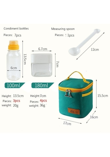 Sones Cls Dış Mekan Baharat Şişesi Seti Taşınabilir Baharat Kavanoz Barbekü Gereç Kombinasyonu Çok Renkli