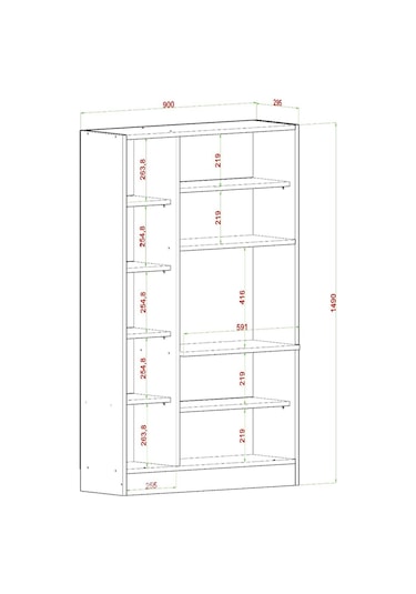 Riva 5 Kapaklı Çok Amaçlı Mutfak&banyo Dolabı, A.çam-antrasit