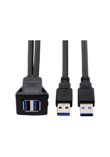 Cbtx Çift USB 3.0 Uzatma AUX Kablosu 1 Metre