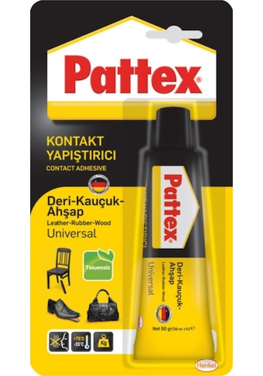 Pattex Deri Kauçuk Ahşap Yapıştırıcı 50 Ml 1176370